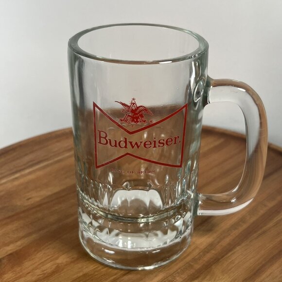 Vintage 5-5/8"H Budweiser King Of Beers Glass Mug Heavy - Picture 1 of 11